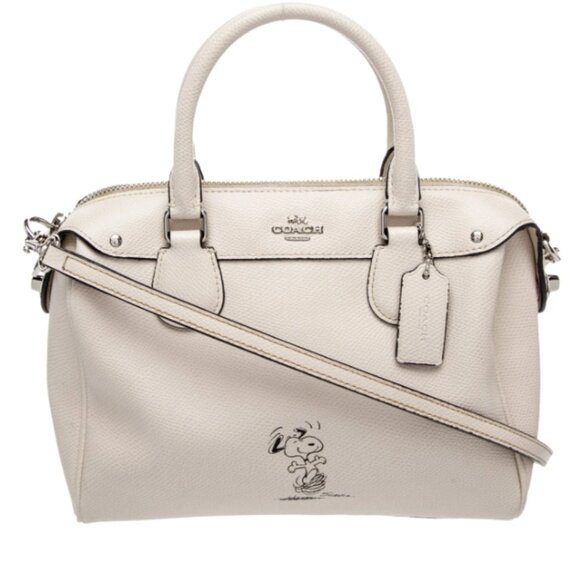 COACH x PEANUTS White Mini Bennett Satchel Limited Edition Snoopy - Picture 12 of 13